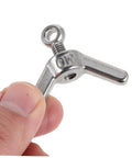 Stainless Steel Flange Butterfly Wing Bolts Kit M6x20mm with Locking Hole for Secure Furniture and Machinery Connections