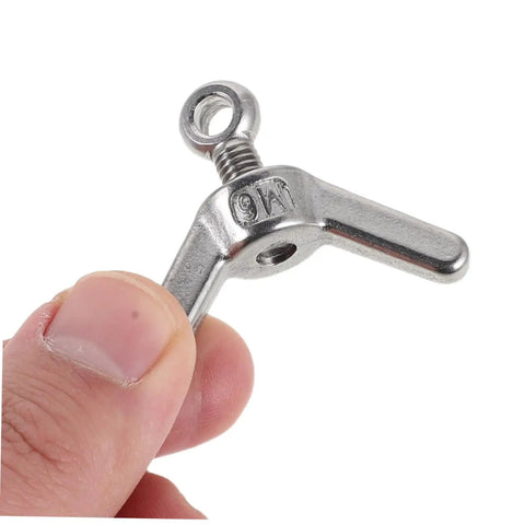 Stainless Steel Flange Butterfly Wing Bolts Kit M6x20mm with Locking Hole for Secure Furniture and Machinery Connections