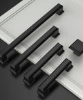 15 Pack Matte Black 5 Inch Kitchen Cabinet Handles And Pulls Tough As Nails Durable Metal Hardware Displayed on White Surface