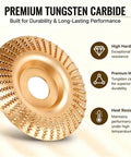 All In One Woodworking Disc Kit For 4 Inch Or 4 And A Half Inch Angle Grinders With Flat Beveled And Curved Carving Discs tungsten carbide
