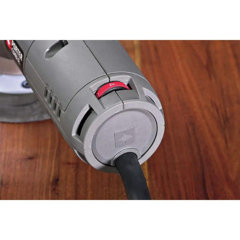 Close-up of Powerful 4.5 Amp 6 Inch Orbital Sander And Polisher With Variable Speed, power cord and detail, Model 7346SP