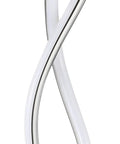 Close-up of slim iron ribbon design on Chrome Integrated LED Table Lamp With Slim Iron Ribbon Design Energy Saving Desk Light For Living Room Or Bedroom ETL Listed 26.25 Inch Tall Cool To Touch And Pet Safe