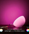 Go White And Color Portable Dimmable LED Smart Light Table Lamp That Plays Nice With Alexa HomeKit And Google Assistant shining pink light