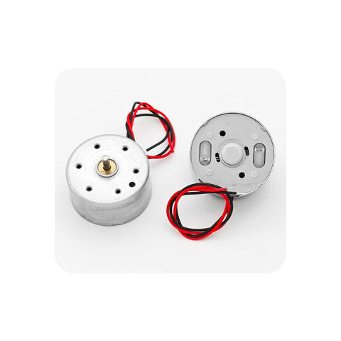 4 Pack Mini DC Motors 3.7V 8500RPM High Speed Electric Motor Kit for DIY projects, showing front and back views of two motors.