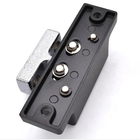 Black Touch Type Lock Double Roller Catch For Cabinet Doors, No Brainer Quiet Soft Close Cupboard Latch, durable metal, top view.