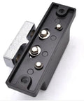 Black Touch Type Lock Double Roller Catch For Cupboard And Cabinet Doors with metal latch, angled view