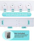 Tough As Nails 28 Inch Media Enclosure For Structured Wiring Cabinets featuring 4 top knock-out holes for cable management.