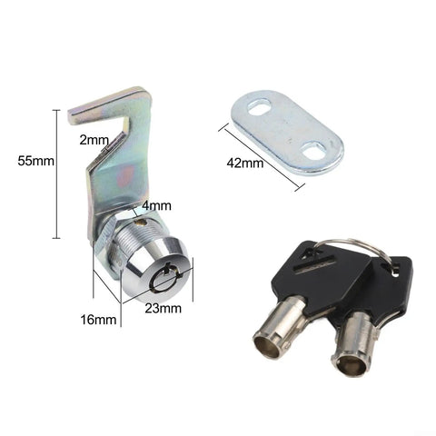 Tubular Cam Lock Kit Five Eighth Inch for tool boxes drawers cabinets with zinc alloy hook lock, includes keys for secure storage