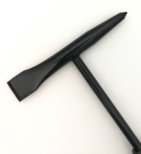 Heavy Duty Welding Chipping Hammer With Coil Spring Handle For Shock Absorption, 10.5 Inch Overall Length, Tempered Chisel And Point Ends