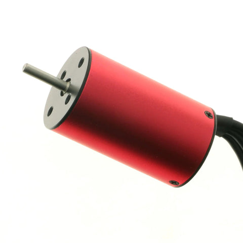2845 5900KV Brushless Sensorless RC Car Motor 3.175mm Shaft Beefy Torque For 1 12 And 1 14 Scale RC Cars, red CNC aluminum