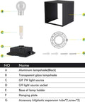 Four Pack Modern LED Wall Sconces Waterproof IP65 components including aluminum lampshade, G9 bulb, and accessory kit detailed view