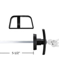 Heavy Duty Shed Door Latch Kit With T Handle And D Handle For 4.5 Inch Thick Doors, 4.5 And 5.5 Inch Stem, Black Powder Coated Finish, Includes 4 Keys, Screws And Allen Wrench, Barn Storage Door Lock Set, black T-handle and keys