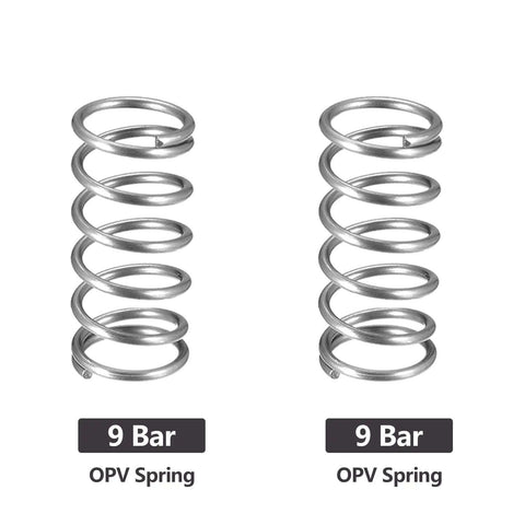 9 Bar OPV Espresso Machine Spring Replacement Kit For Gaggia Classic Pro And Classic, two metal springs side by side.