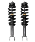 Boost Your Stance With These 2 Inch Loaded Front Struts For Ram 1500 2019 To 2025 black front struts with springs for lifted trucks.
