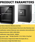 Smart 3D Printer Filament Dry Storage Cabinet Featuring Intelligent Auto Humidity Control and Slick Dehumidifying Design, 62.5cm tall.