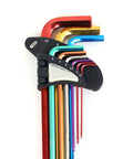 Professional 9 Piece Hex Wrench Star Key End Metal Arm Tool Set Kit For Auto Repair Furniture Build And Diy Handyman Jobs With Secure Grip Handles And Durable Steel Construction To Tackle Tough Bolts Anywhere, multicolor metric set
