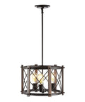 Oil Rubbed Bronze 30 Inch 5 Light Farmhouse Drum Pendant Light With Dimmable LED Bulbs Included, Industrial Chandelier For Kitchen