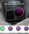 Osmo Action ND Filter Set For 5 Pro 4 And 3 4 Pack Includes ND8 ND16 ND32 Plus CPL Polarizer Snap On Lens Cap Action Camera