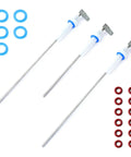 Top Shelf Steam Probe Set Replacement For Breville Oracle Touch And Dual Boiler Espresso Machines 3 Piece Kit with silver probes and o-rings