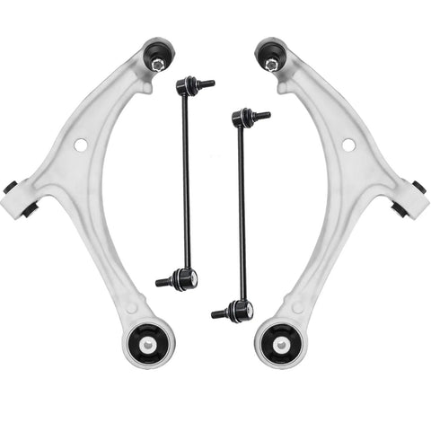 10 Piece Beefed Up Front Suspension Kit For Honda Odyssey 2011 2017 Includes Front Lower Control Arms With Ball Joints On Driver And Passenger Sides Sway Bar Link Ends And Outer Tie Rod Ends Replacement Parts, pictured front view