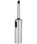 Shop Ready Extra Long MT1 To MT2 Morse Taper Drill Sleeve Reducing Adapter angled view showcasing high speed steel finish.
