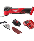 M18 FUEL Oscillating Multi Tool Kit with brushless power, accessories for cutting, sanding, scraping in wood, metal, drywall