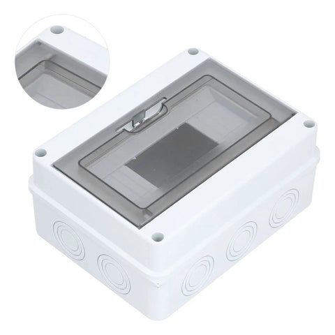 Outdoor 8 Way Circuit Breaker Enclosure With Transparent ABS Cover, IP65 Weatherproof Distribution Box for industrial control panels