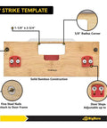 Heavy Duty Bamboo Router Template Kit For Door Latch And Deadbolt Strike Plates, A Strike Template with adjustable door stops, solid bamboo.