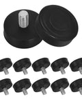 M10 Thread Rubber Furniture Feet Set With Antivibration Protection, 12 Pcs shown from top angle on white background