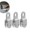 12 Piece Swivel Rope Pulley Block Wheel For 6mm Rope Load Lifting Wire Pulley Open Design Workhorse For Heavy Duty Towing And Material Handling Roller For Home Garage Outdoor Utility Projects, silver metal