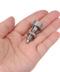 Workhorse 3 Pack Spring Plunger Pins M8x1.25 Thread 4mm Diameter Stainless Steel Lockout Hardware in hand.