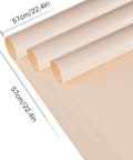 Cream Tea Floral Wrapping Paper Sheets 22.4x22.4 Inches Water Resistant with smooth texture shown in three rolled sheets