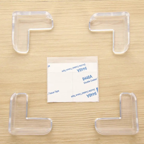 PVC Corner Protectors For Furniture And Cabinets Elastic Impact Absorption With Adhesive Installation No Drill Safe Table Edge Guards