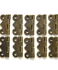 10 pcs mini hinges for dollhouse and jewelry box projects handy wood door and drawer hardware set 20x17mm small cabinet hinges