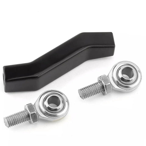 Adjustable Brake Linkage Pushrod Lever For Softail With Mid Controls 2018 To 2024 Fits Street Bob 114, black angled lever with heim joints