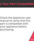 Compatibility check notice for Stackit4x Laundry Stacking Kit For Affinity Front Load Washers And Dryers.