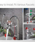 Faucet mounted eyewash station for emergency eye flush converts any sink into a ready to use eye wash unit ideal for labs shops

