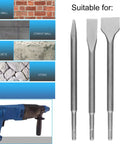 Six Piece SDS Plus Concrete Drill Bit Set With Point Chisel And Flat Chisels For Rotary Hammer Drills 20 Mm And 40 Mm Heavy Duty 40RC Steel