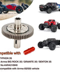 57T 0.8 Mod Slipper Clutch Spur Gear For 1/10 Arrma Senton Granite Vorteks Big Rock 3S And 1/8 Typhon 3S shown with RC cars