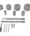 Heavy Duty Concrete Hole Saw Kit With Tungsten Steel 7 Piece Drill Set For HVAC Pros, Fast Chip Removal Design, Built To Last And Cut Like A Champ, 7-piece set