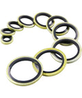 Heavy Duty Dowty Bonded Seal Washer Set For Metric M6 To M24 180-Piece Oil Seal Washer Assortment Kit in spiral display