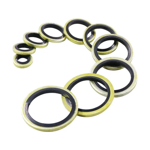 Heavy Duty Dowty Bonded Seal Washer Set For Metric M6 To M24 180-Piece Oil Seal Washer Assortment Kit in spiral display