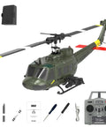 UH-1 Huey RC Helicopter 1 To 48 Scale For Adults Dope 2.4Ghz 6CH Gyro Stabilized Remote Control Aircraft with accessories