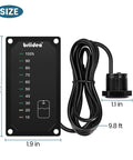 RV Water Tank Level Monitor With LED Indicator, Easy Panel Kit For Motorhome And Caravan, Real Time Fresh Water Level Readout, 3.3x1.9 inches with sensor