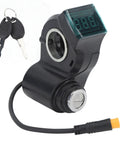 Rugged Waterproof ABS Handlebar Switch Lock For Electric Scooters, 10 Inch 3 Pin Digital Battery Power Display Toggle Lock With Keys