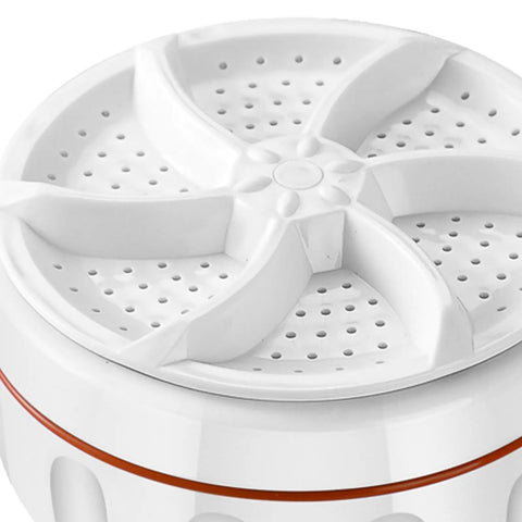Top view of Two Pack Mini Portable Electric Clothes Washer With Usb Rechargeable Auto Cycle for quick laundry cleaning.