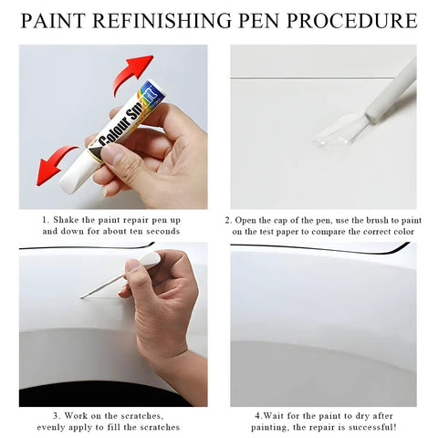 Touch Up Paint Pen For Cars Quick Scratch Repair That Blends With Your Original Finish, Auto Paint Pen For Minor Scratches procedure