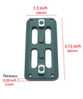 Arca Rail Tripod Ball Head Mount Adapter With Dual MLok Slots and Quick Release Plate, RRS Dovetail Compatible, 3.15x1.5 inches