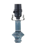 Farmhouse Table Lamps Set of 2, 27.5 Inches, Antique Blue Rustic End Table Lamps With lamp holder detail and shading