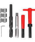 Heavy Duty M16x2 Thread Repair Kit Made From Tough Stainless Steel For Fixing Stripped Screws And Restoring Broken Threads Like A Pro On Any DIY Project Or Auto Job To Get Your Gear Running Smoothly. stainless steel inserts, drill, tap, wrench set